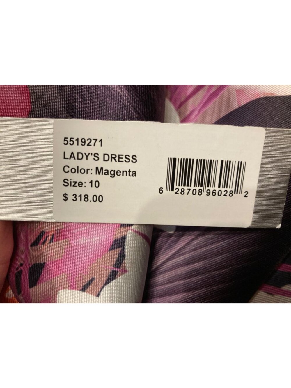 Kay Unger Lucienne Strapless Maxi Gown Magenta Floral Dress Size 10 New With Tag - Picture 5 of 8